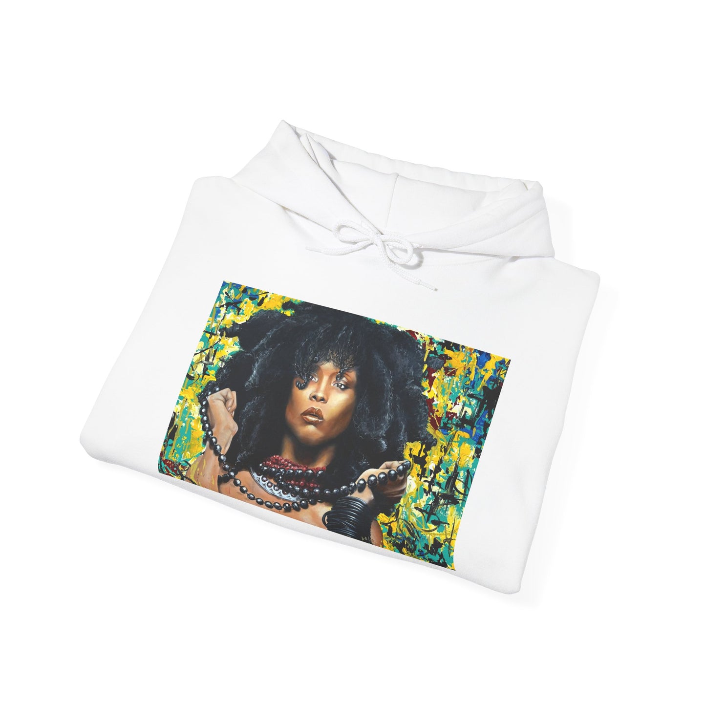 Erykah Badu painted by Lola Buckwald, OG hoodie