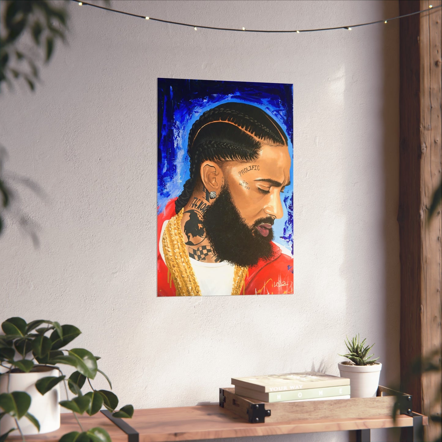 Nipsey Hustle 16x24 Fine Art Print painting by Lola Buckwald