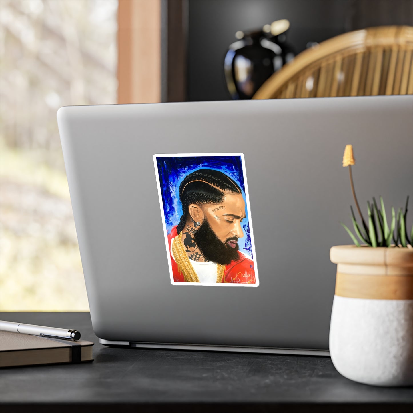 Original Painting of Nipsey Hussle by Lola Buckwald