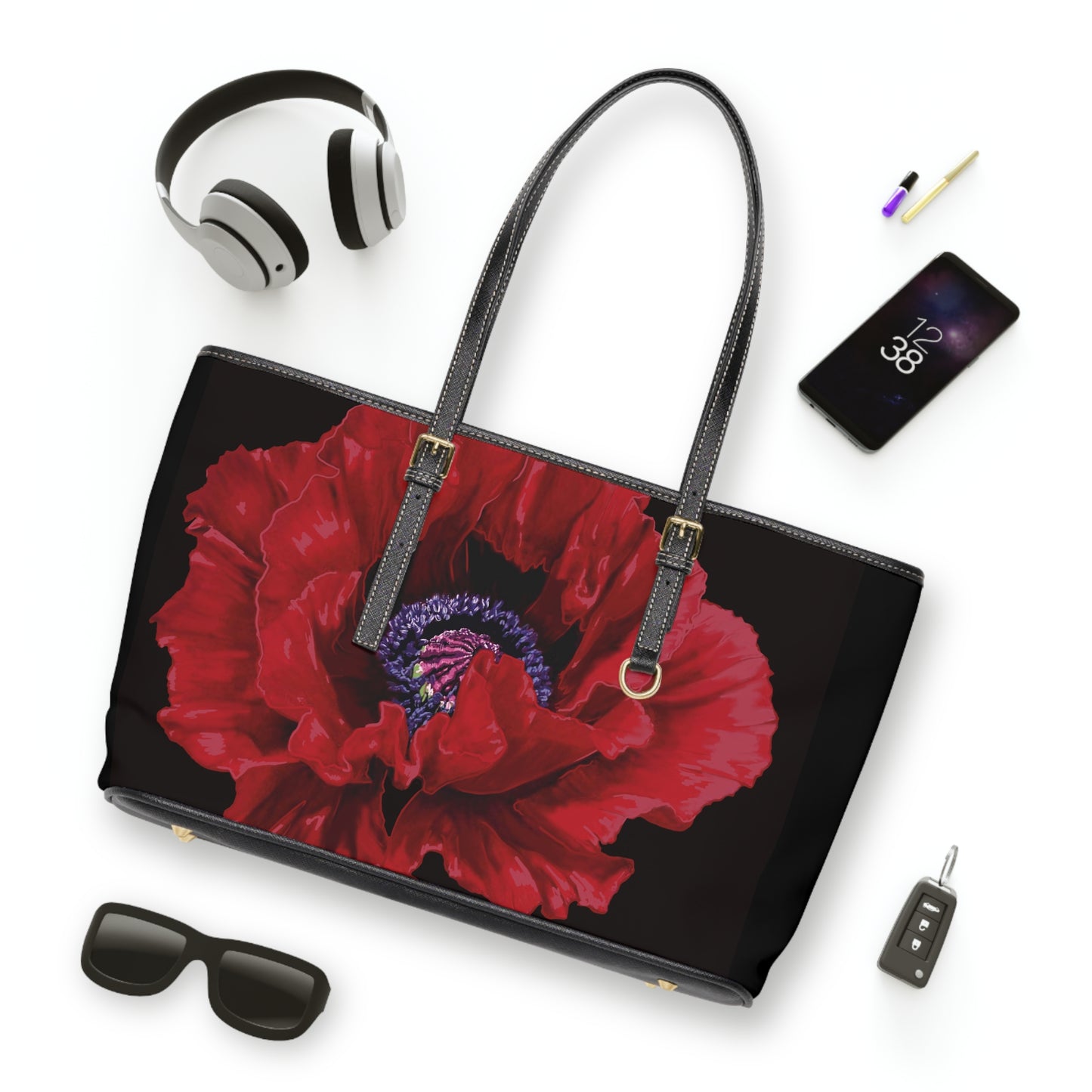 Red Poppie OG Leather Shoulder Bag