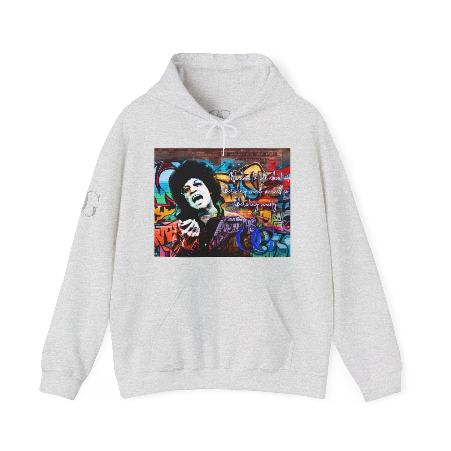 Angela Davis inspired Blu Graffiti OG hoodie