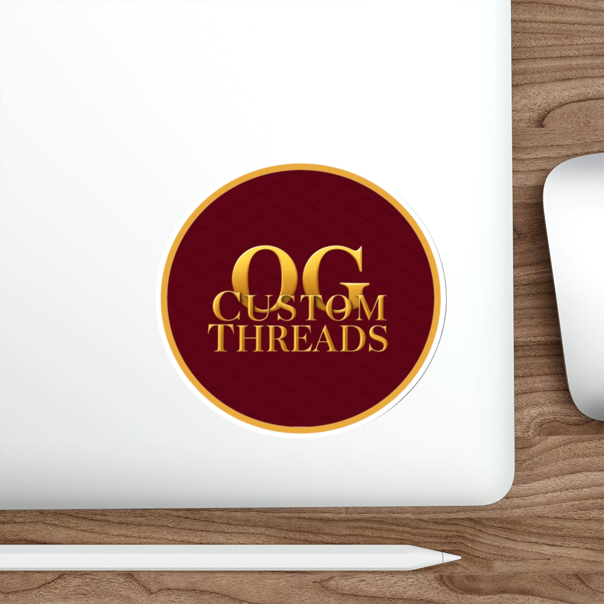 OG Custom Threads logo Die-Cut Stickers - Stylish Decor for Laptops, Water Bottles & More