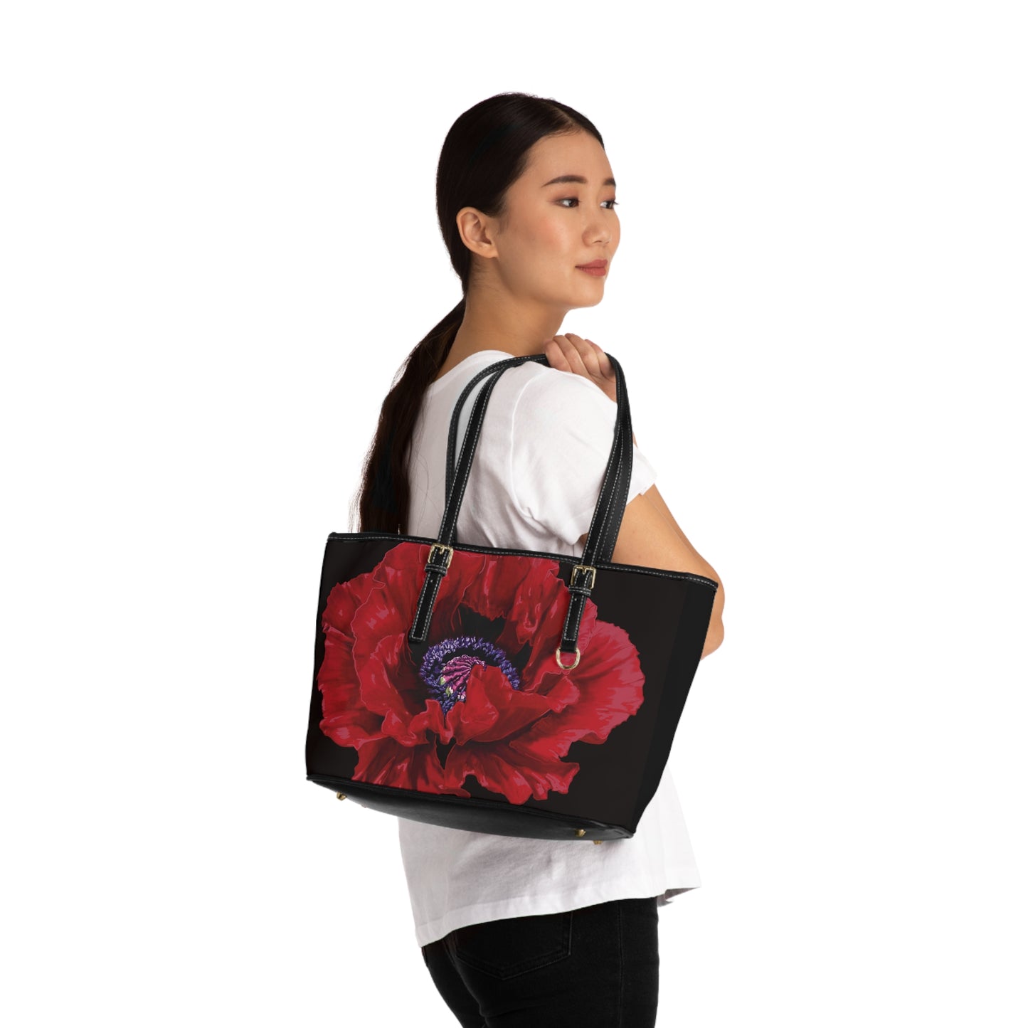 Red Poppie OG Leather Shoulder Bag