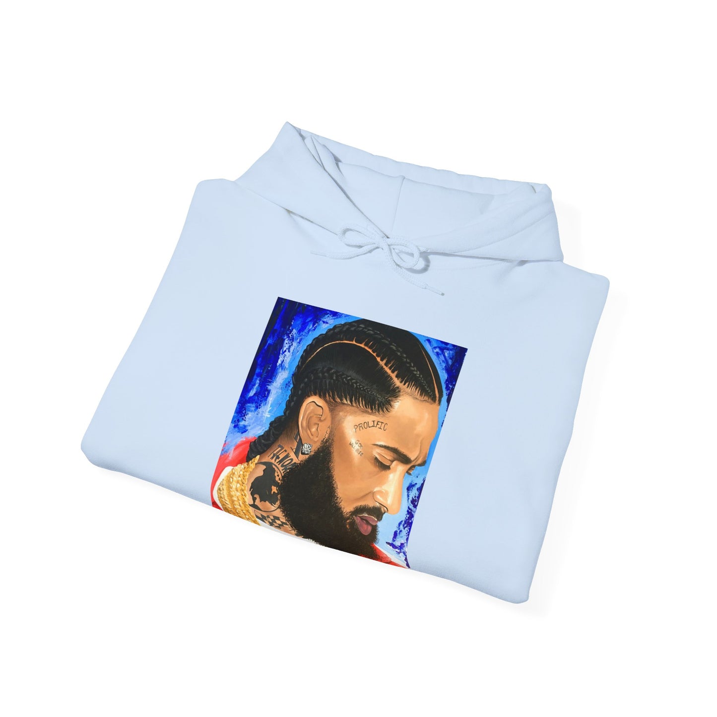Original Painting of Nipsey Hussle by Lola Buckwal, OG Hoodie