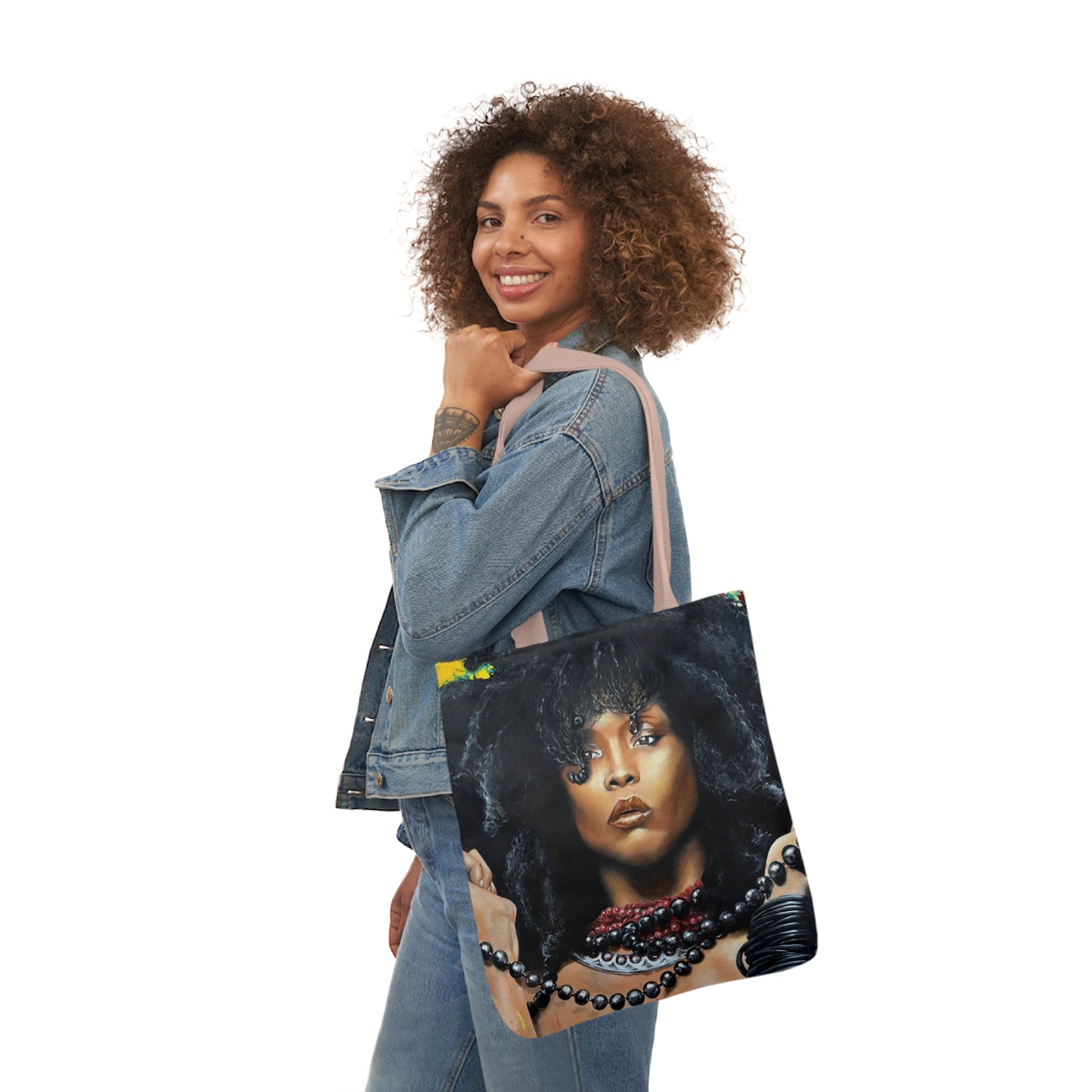 Erykah Badu painted by Lola Buckwald/ OG Tote Bag with 5-Color Straps