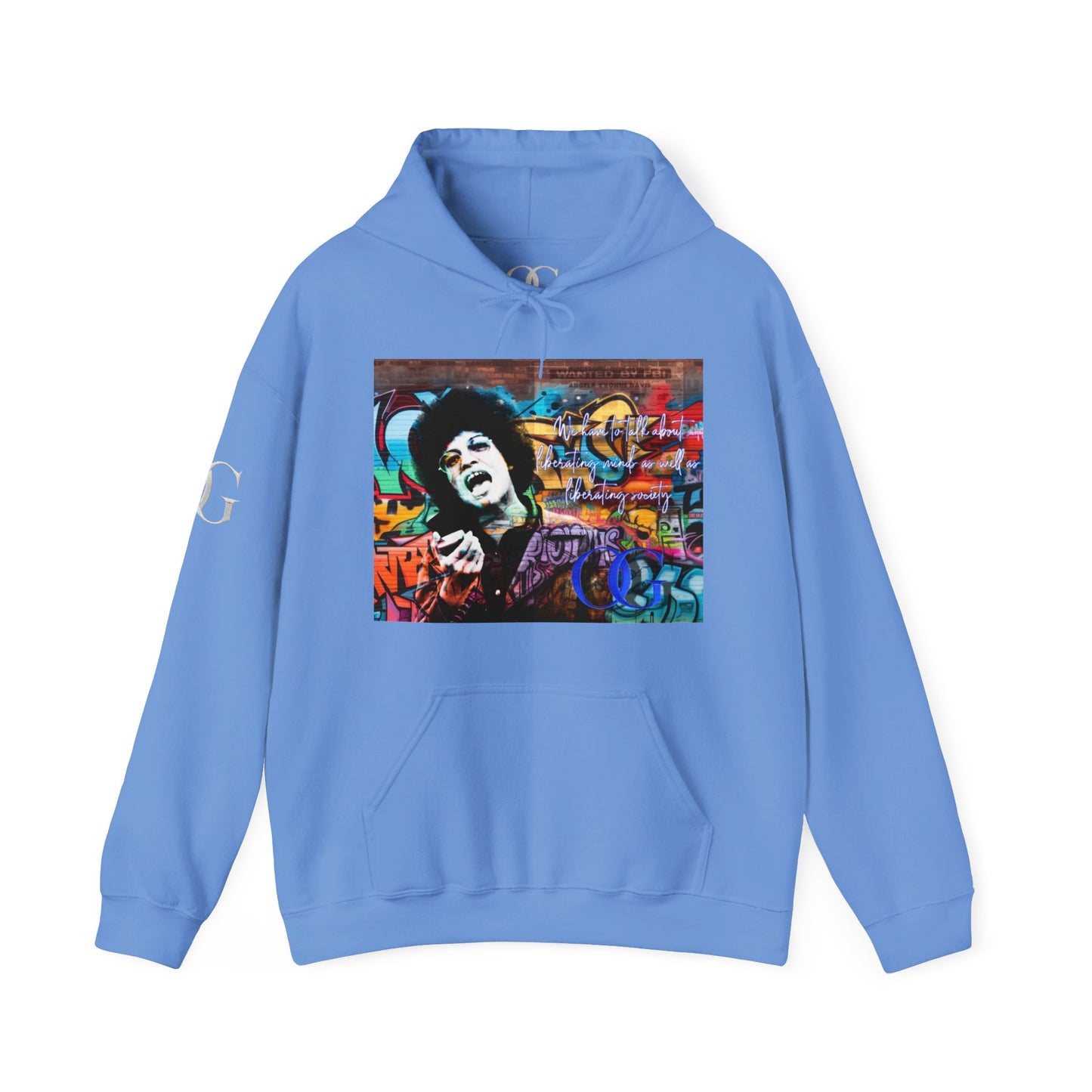 Angela Davis inspired Blu Graffiti OG hoodie