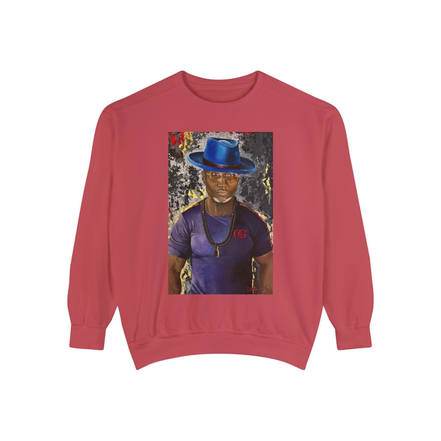 OG painted portrait by Lola Buckwald OG Sweatshirt