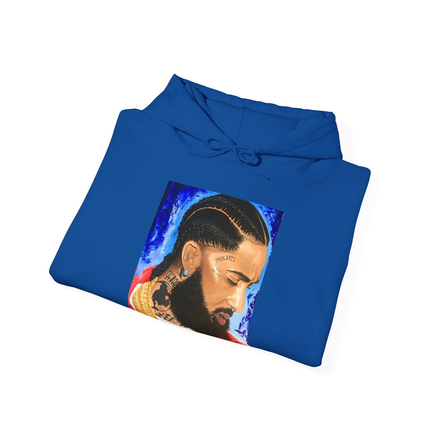 Original Painting of Nipsey Hussle by Lola Buckwal, OG Hoodie