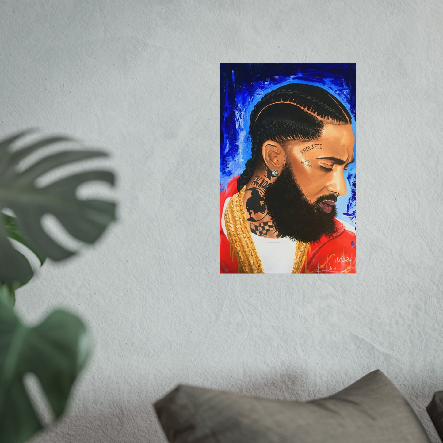 Nipsey Hussle 11x17 Fine Art Print painting by Lola Buckwald