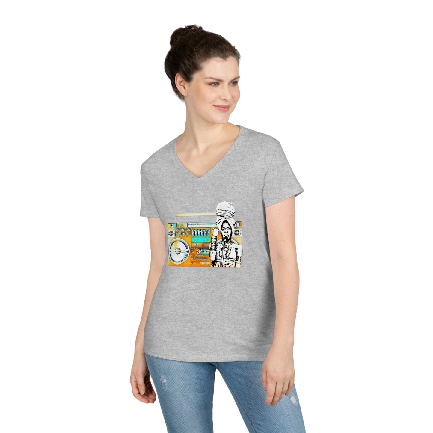 Badu’s Boom Box V-Neck OG T-Shirt
