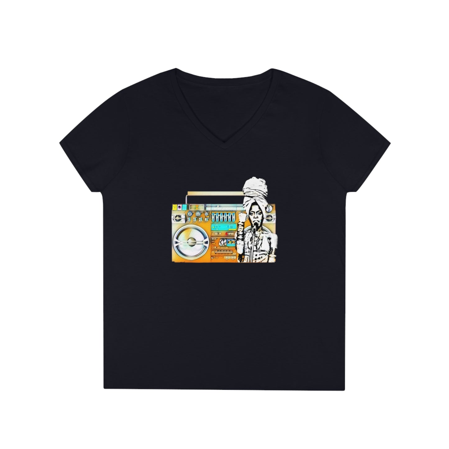 Badu’s Boom Box V-Neck OG T-Shirt