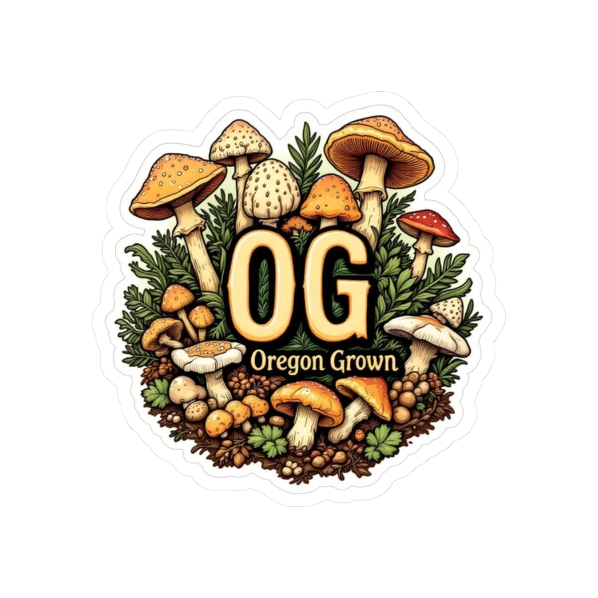 OG Forest Floor Fungi sticker