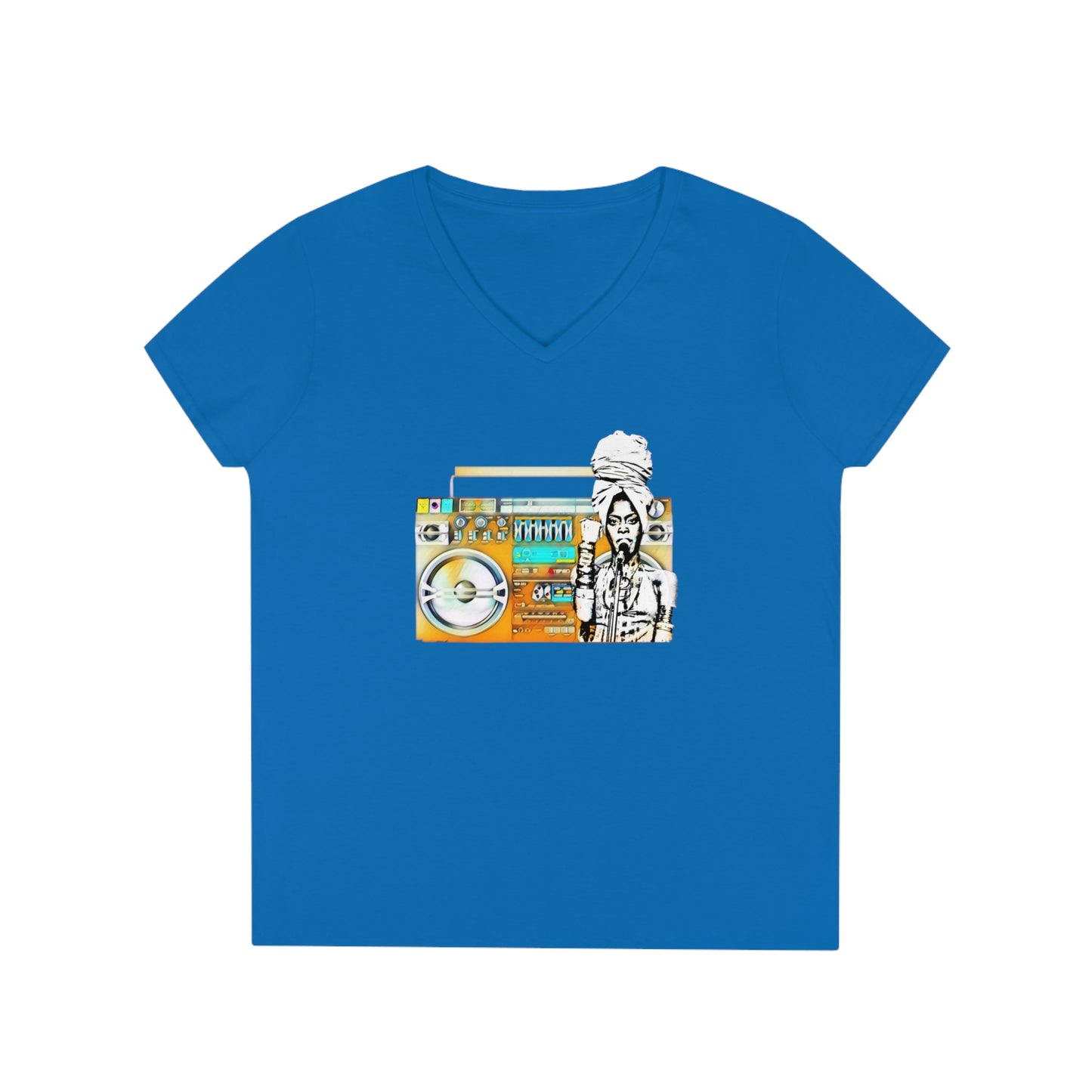 Badu’s Boom Box V-Neck OG T-Shirt