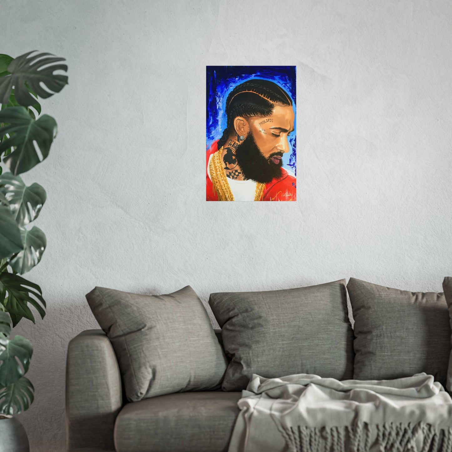 Nipsey Hustle 16x24 Fine Art Print painting by Lola Buckwald