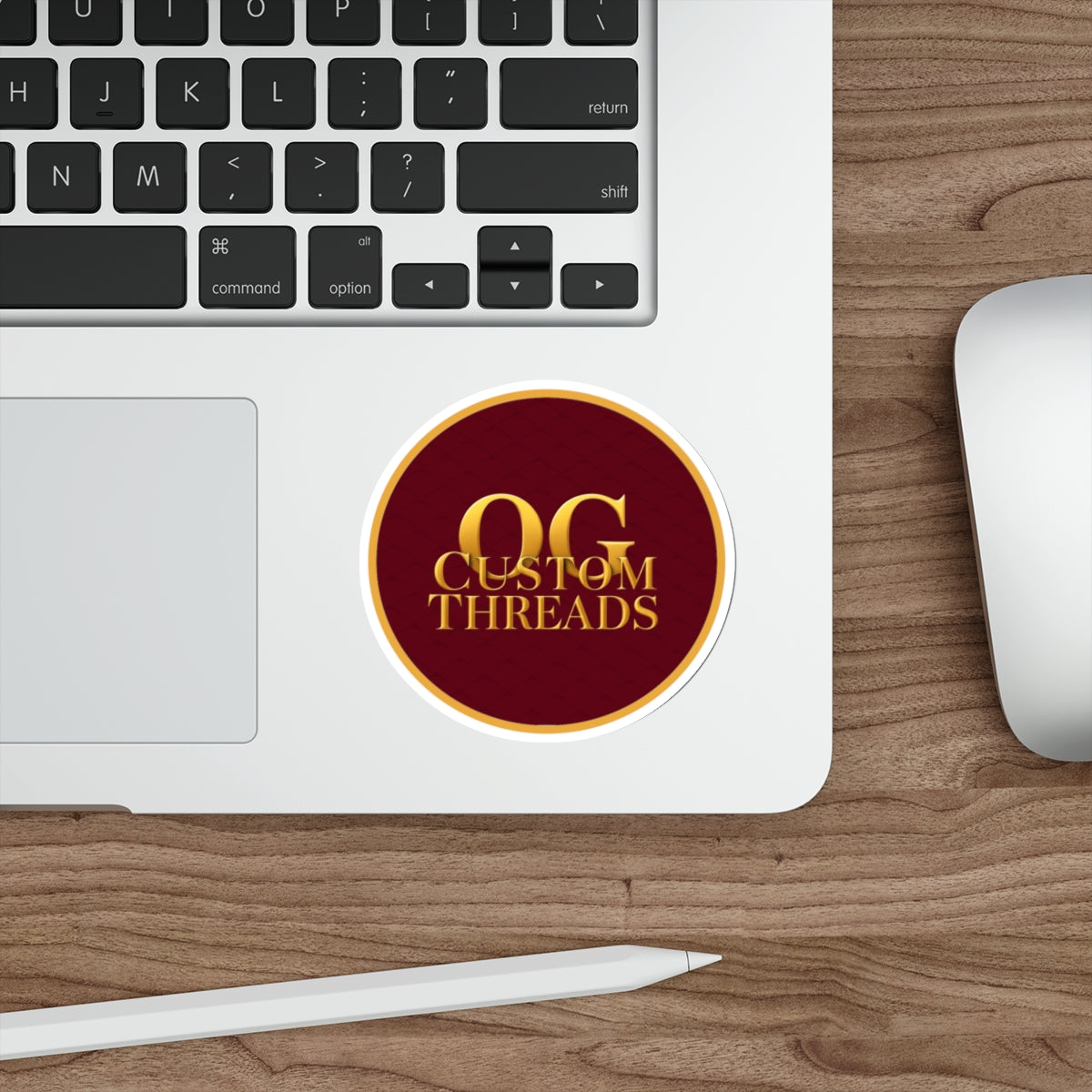 OG Custom Threads logo Die-Cut Stickers - Stylish Decor for Laptops, Water Bottles & More