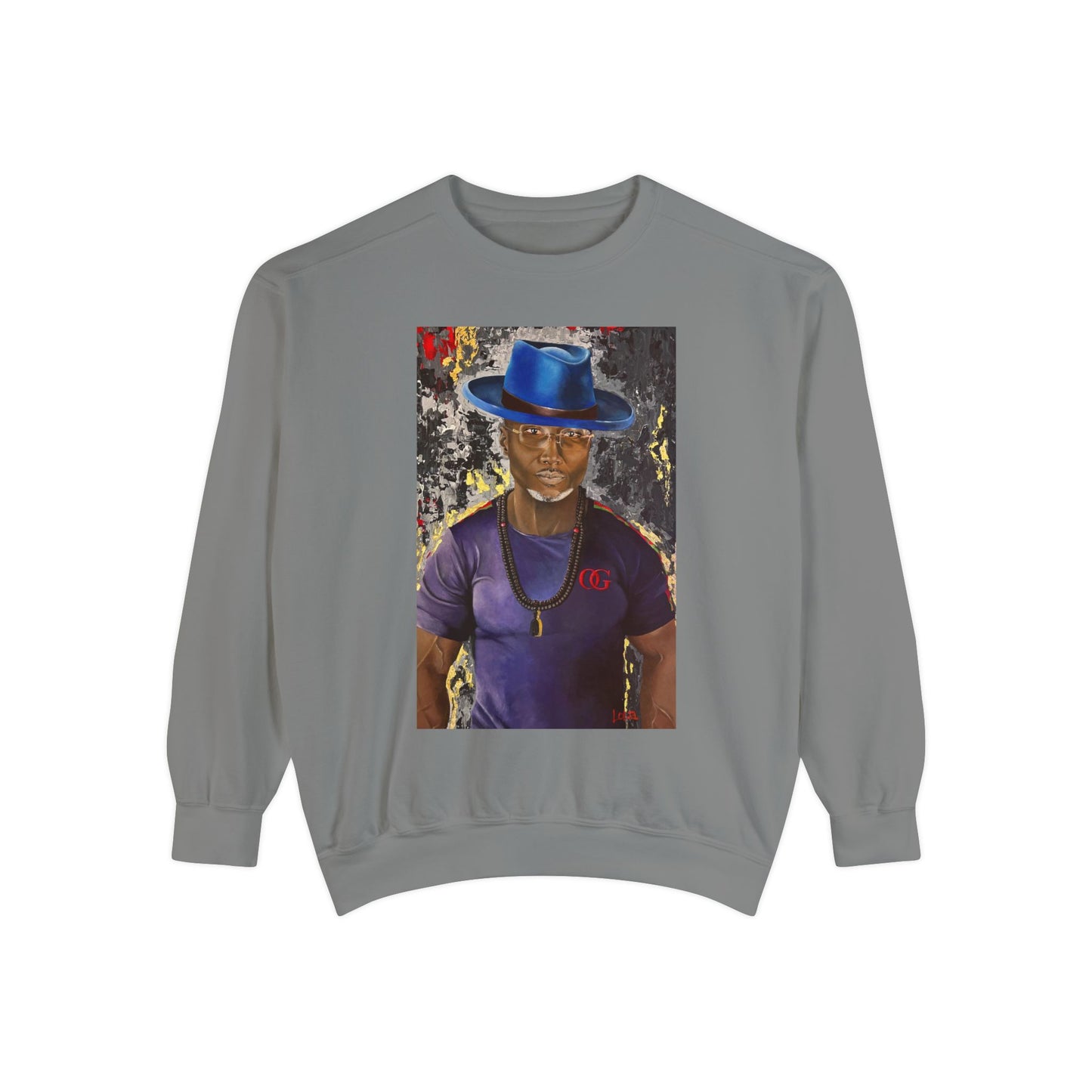 OG painted portrait by Lola Buckwald OG Sweatshirt