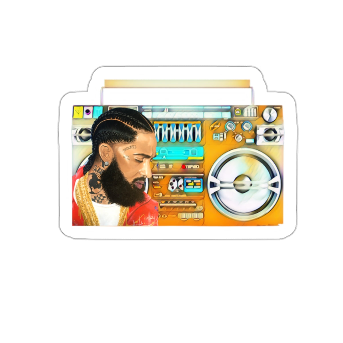 Nip’s Boom Box Kiss-Cut Stickers