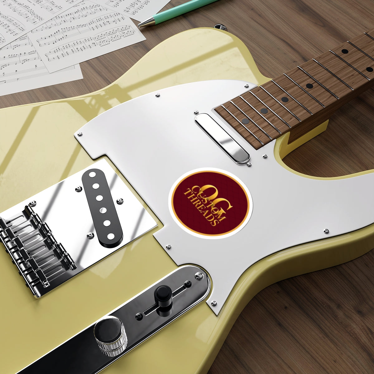 OG Custom Threads logo Die-Cut Stickers - Stylish Decor for Laptops, Water Bottles & More