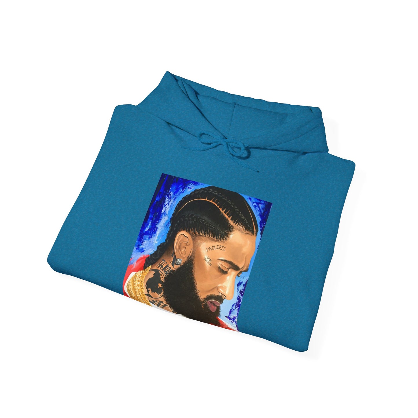 Original Painting of Nipsey Hussle by Lola Buckwal, OG Hoodie