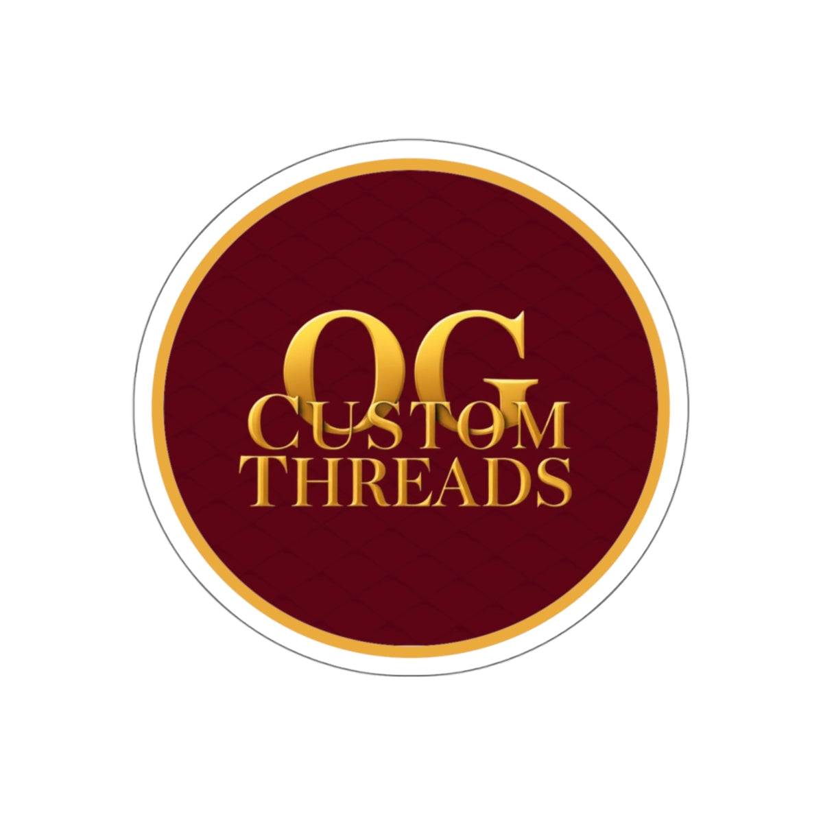 OG Custom Threads logo Die-Cut Stickers - Stylish Decor for Laptops, Water Bottles & More