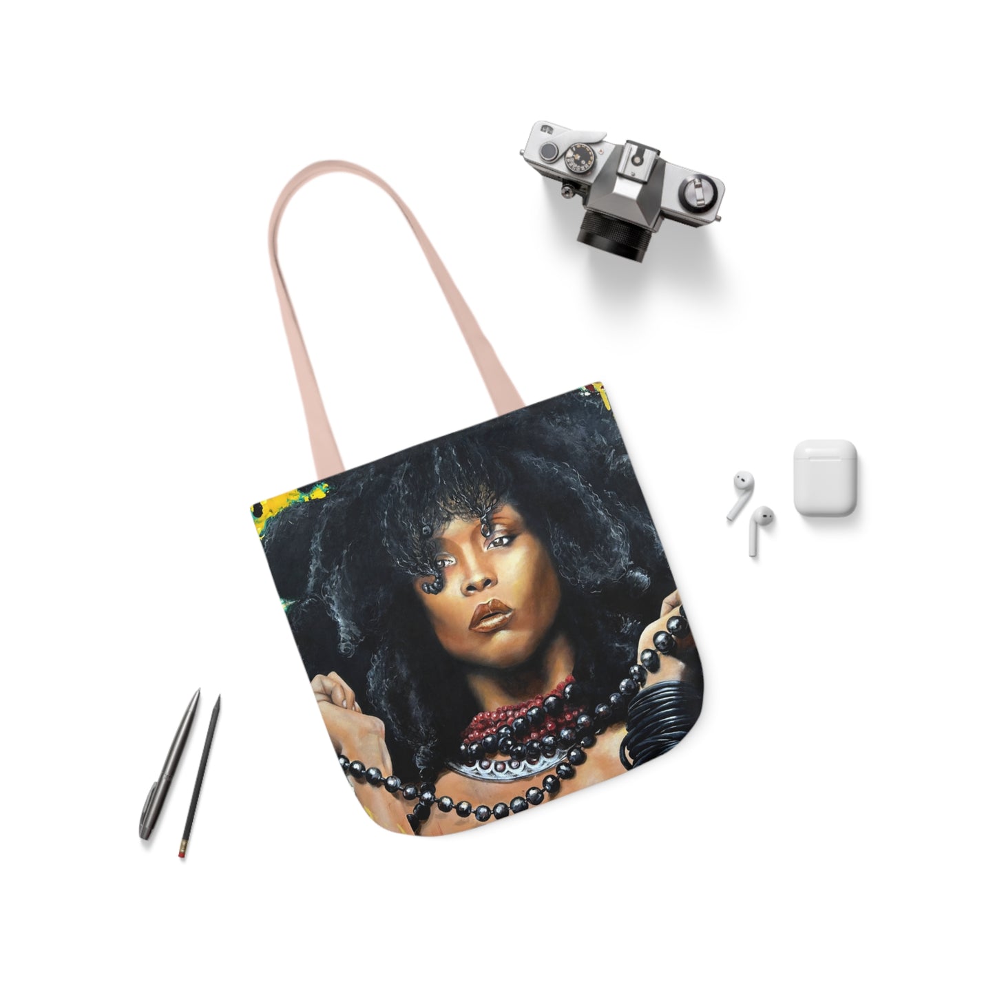 Erykah Badu painted by Lola Buckwald/ OG Tote Bag with 5-Color Straps