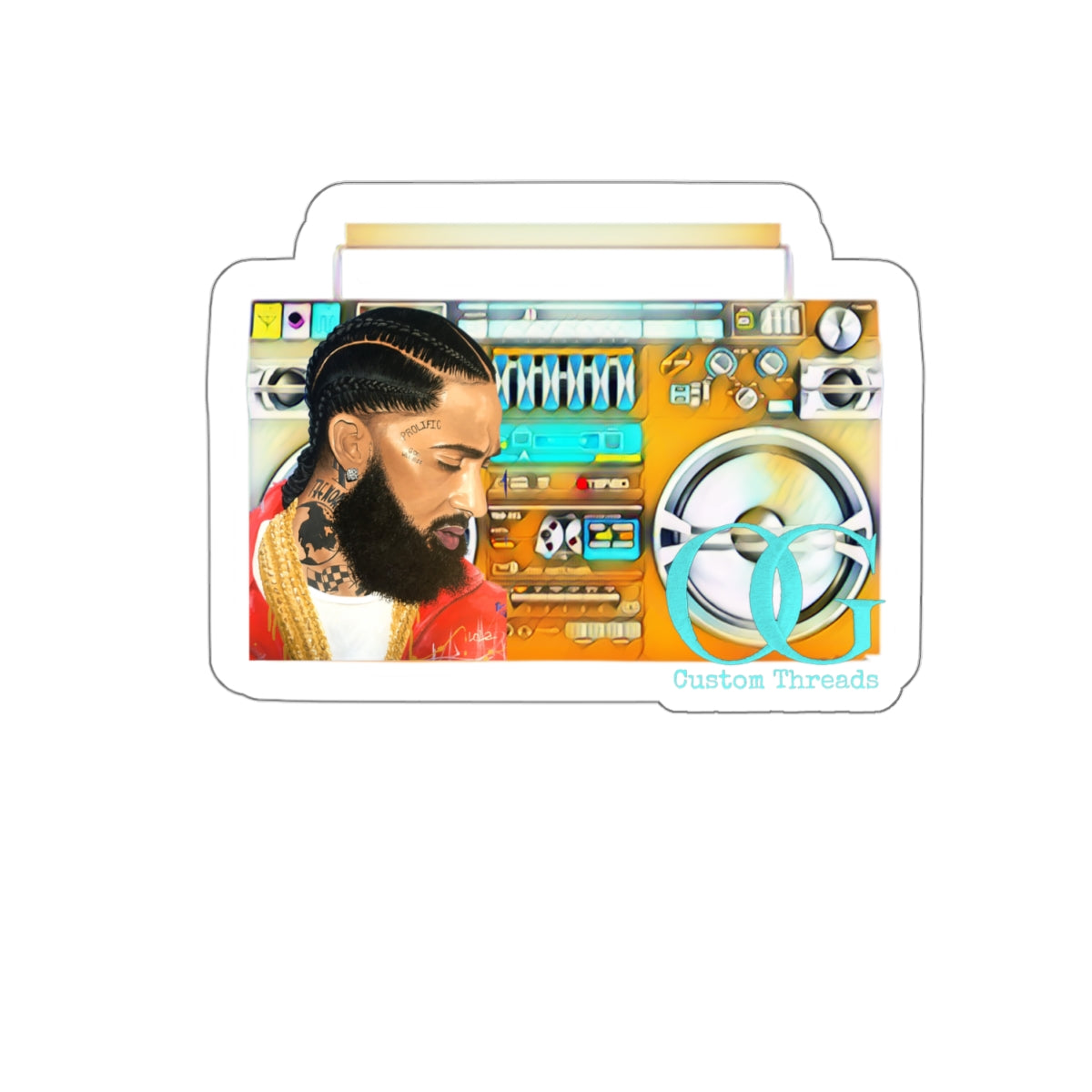Nip’s Boom Box Kiss-Cut Stickers