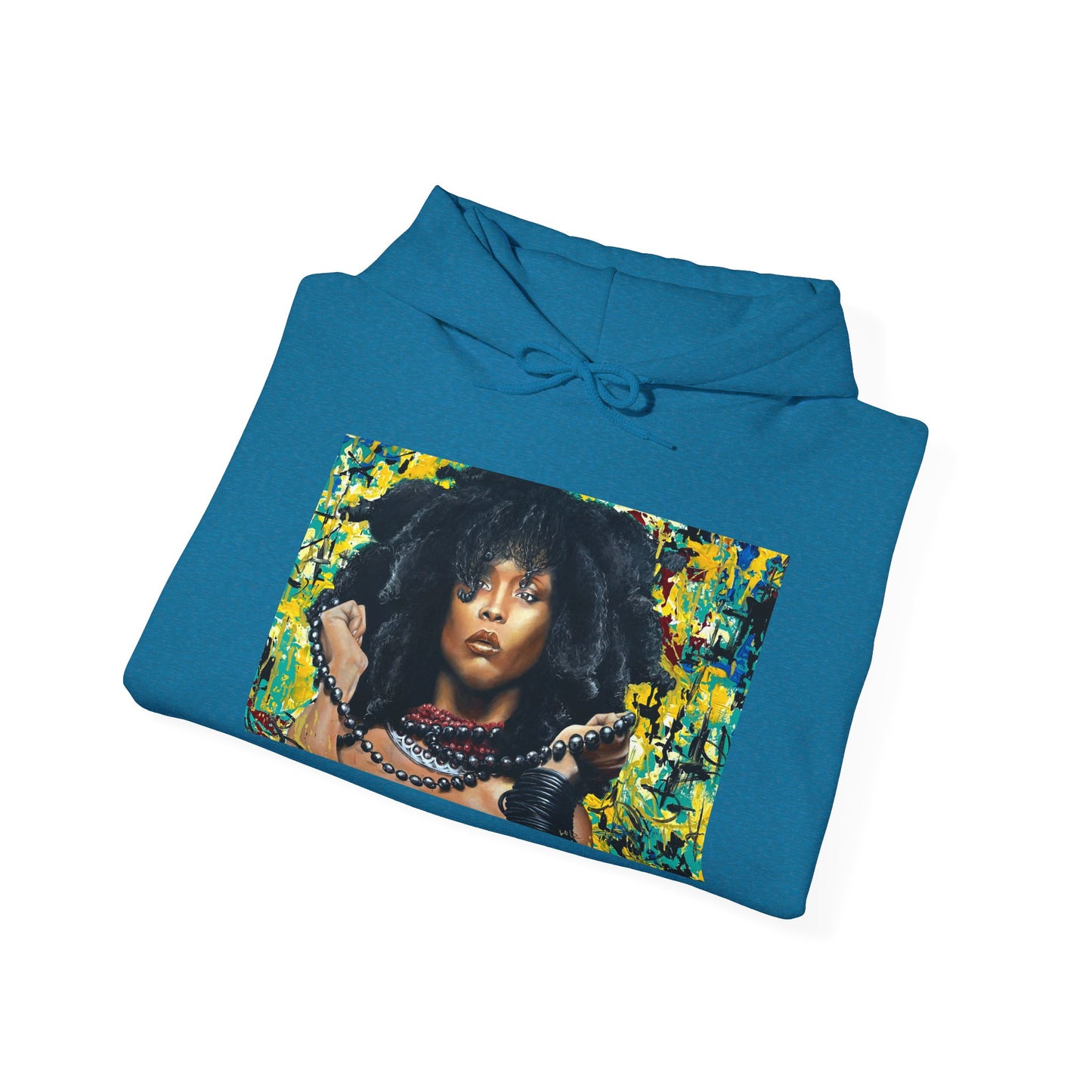 Erykah Badu painted by Lola Buckwald, OG hoodie
