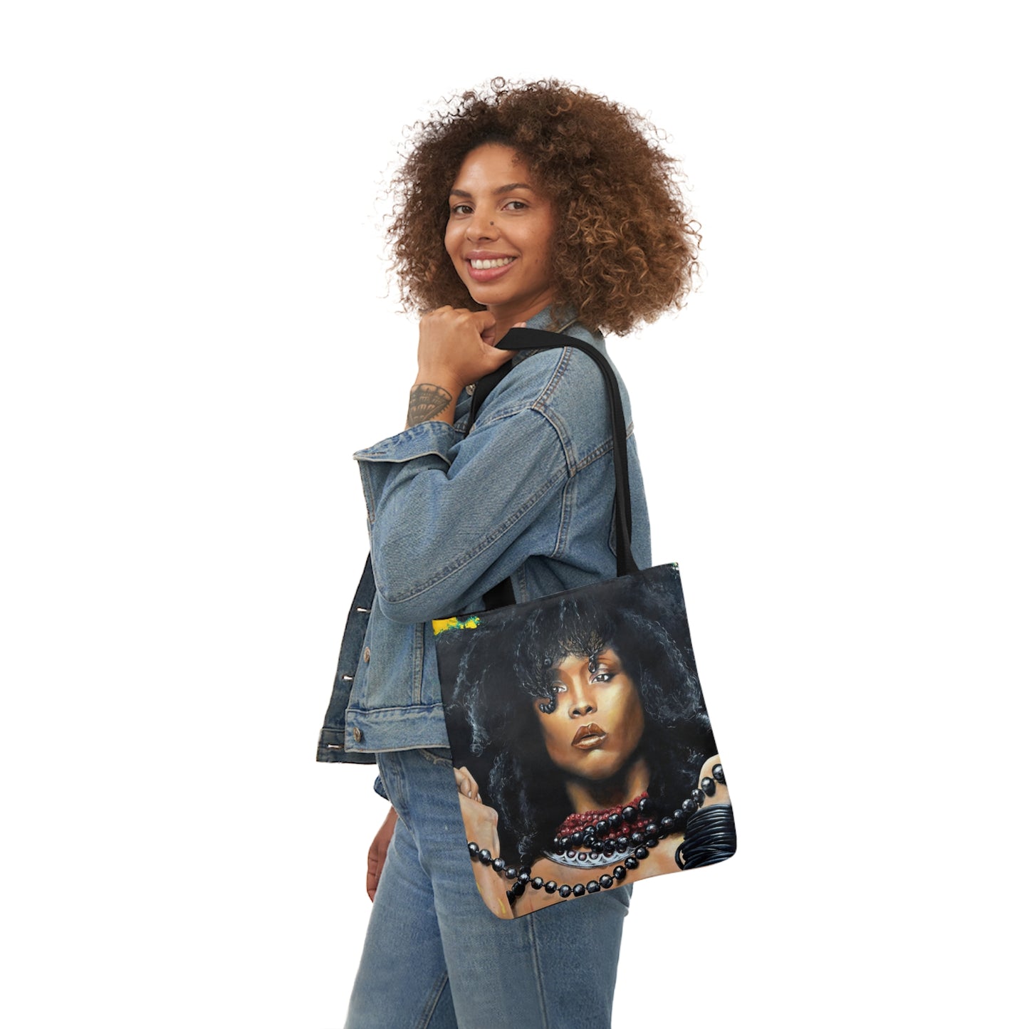 Erykah Badu painted by Lola Buckwald/ OG Tote Bag with 5-Color Straps