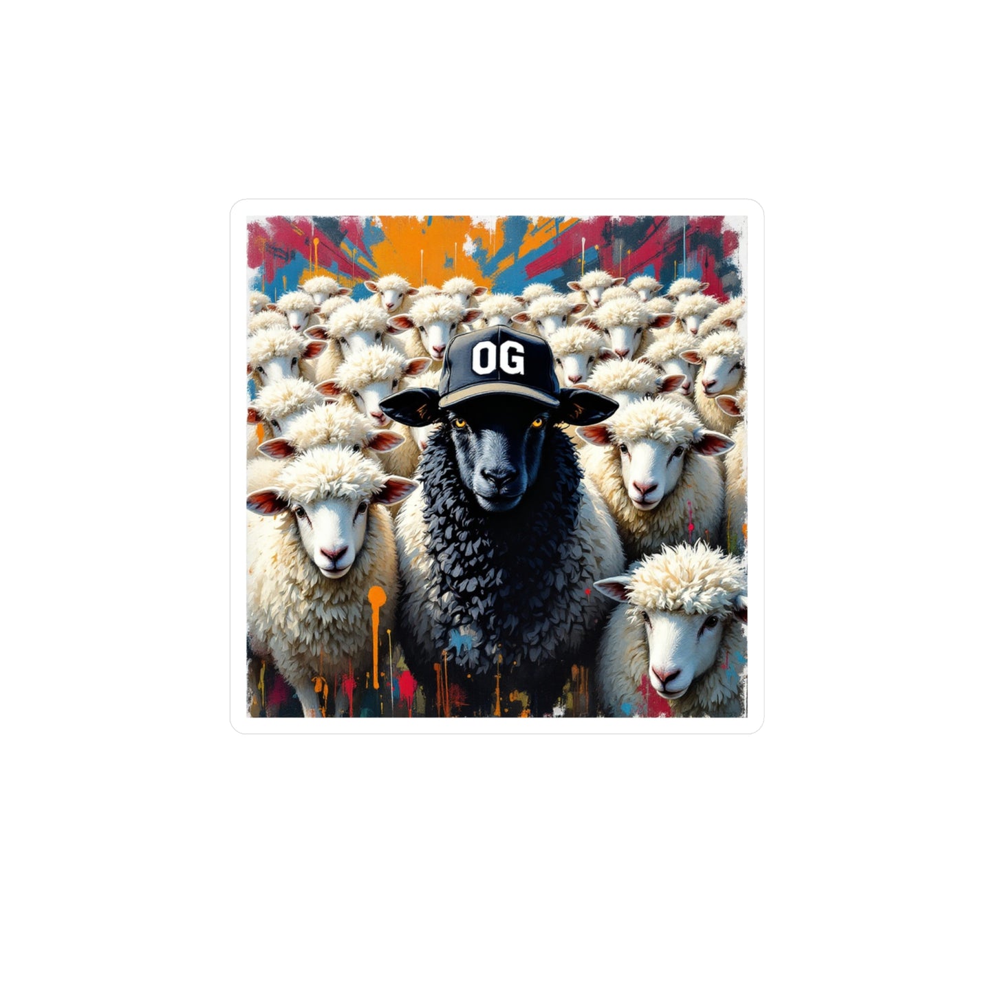 OG Black Sheep Sticker , Home Decor, Unique Gifts for Animal Lovers