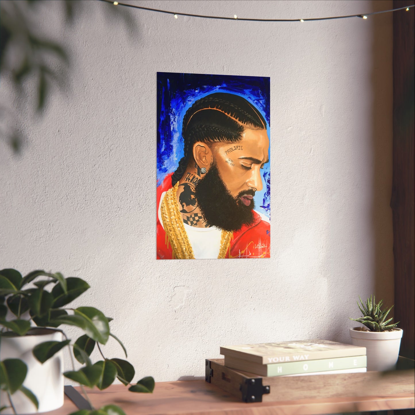 Nipsey Hussle 11x17 Fine Art Print painting by Lola Buckwald
