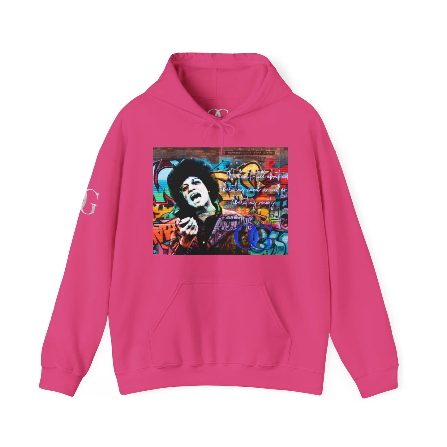 Angela Davis inspired Blu Graffiti OG hoodie