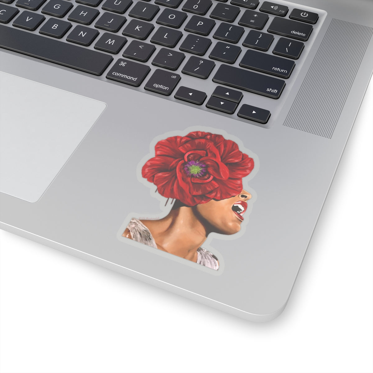 Billie Holiday originally painted by Lola Buckwald Kiss-Cut Stickers