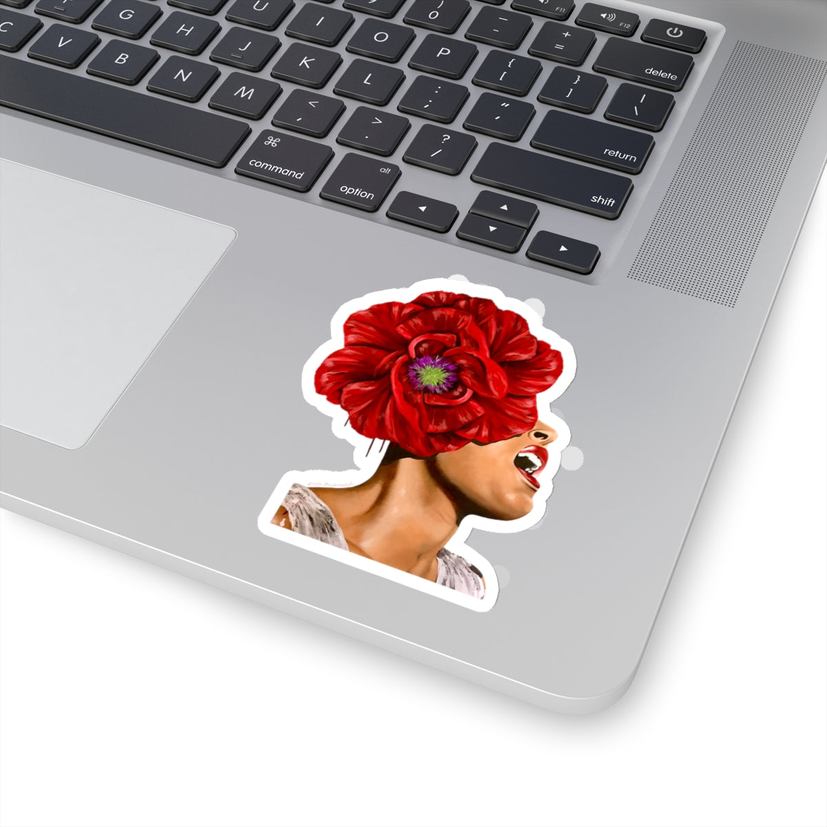 Billie Holiday originally painted by Lola Buckwald Kiss-Cut Stickers