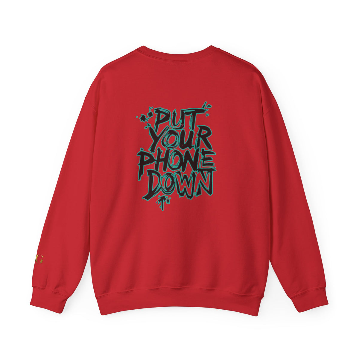 'Put Your Phone Down' OG Sweatshirt with Portrait Art by Lola Buckwald