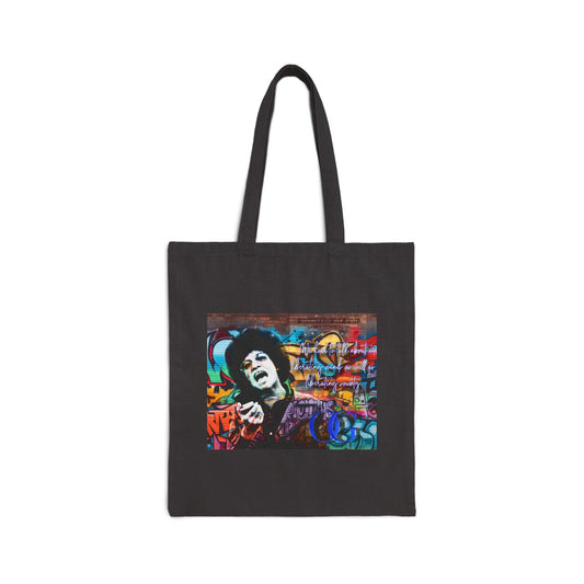 Angela Davis one sided cotton tote
