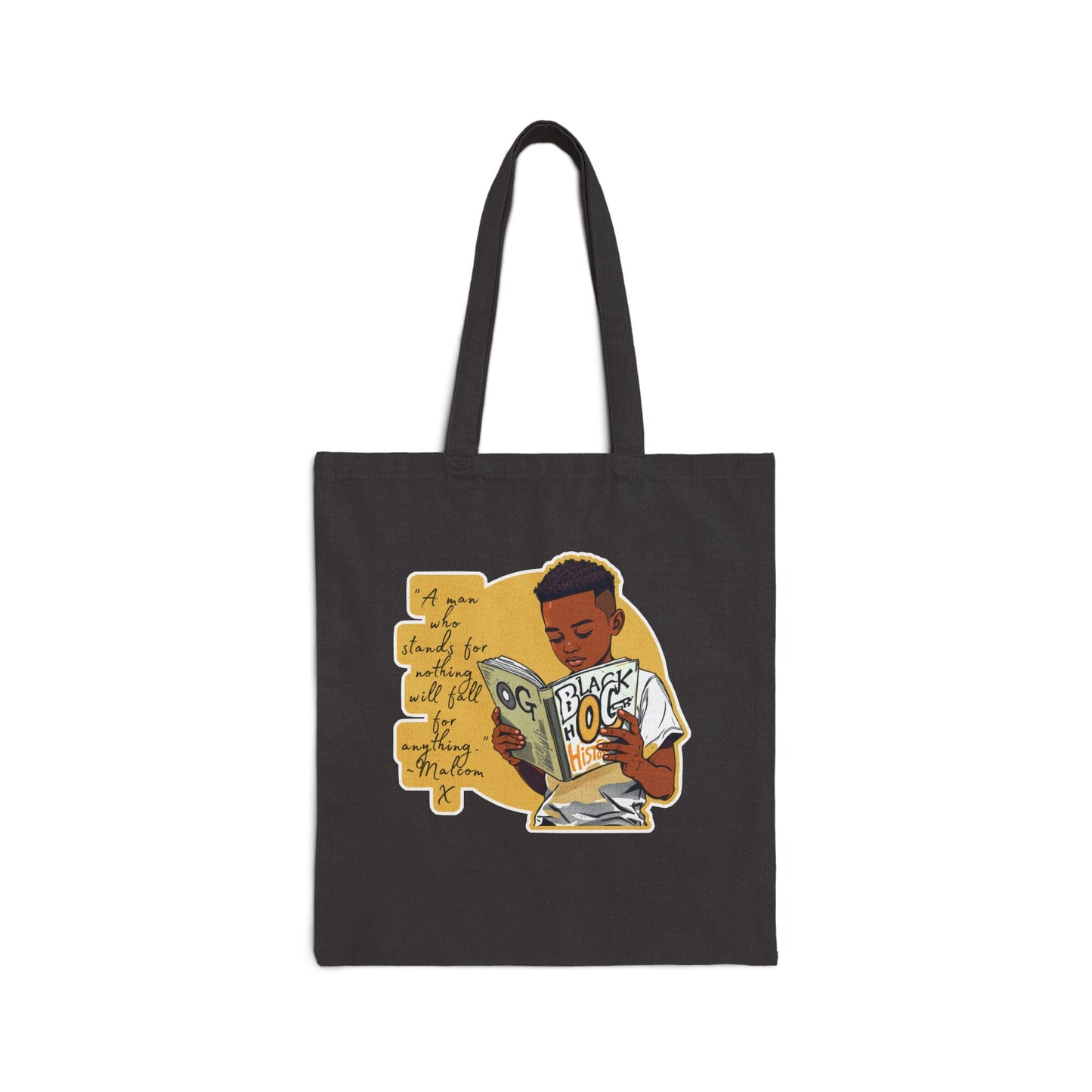 Malcolm X quoted OG tote bag