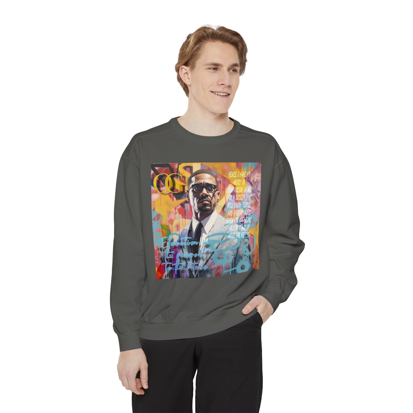 Malcolm X inspired graphic OG sweatshirt