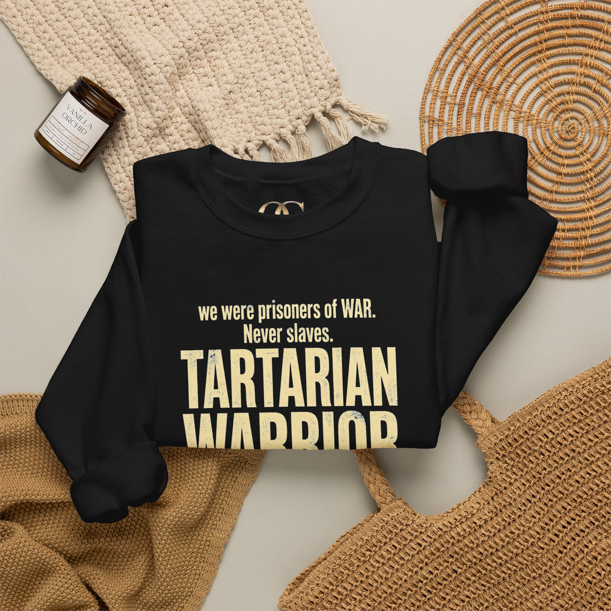 Tartarian Warrior Crewneck OG Sweatshirt — "We were prisoners of WAR. Never slaves."
