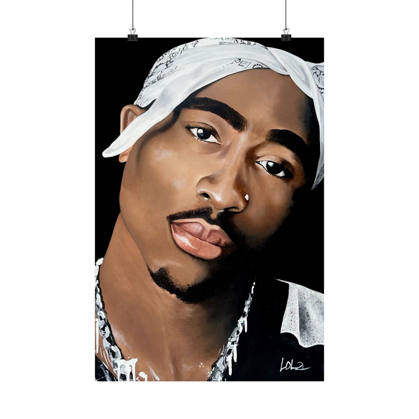 2Pac print of original painting by Lola Buckwald