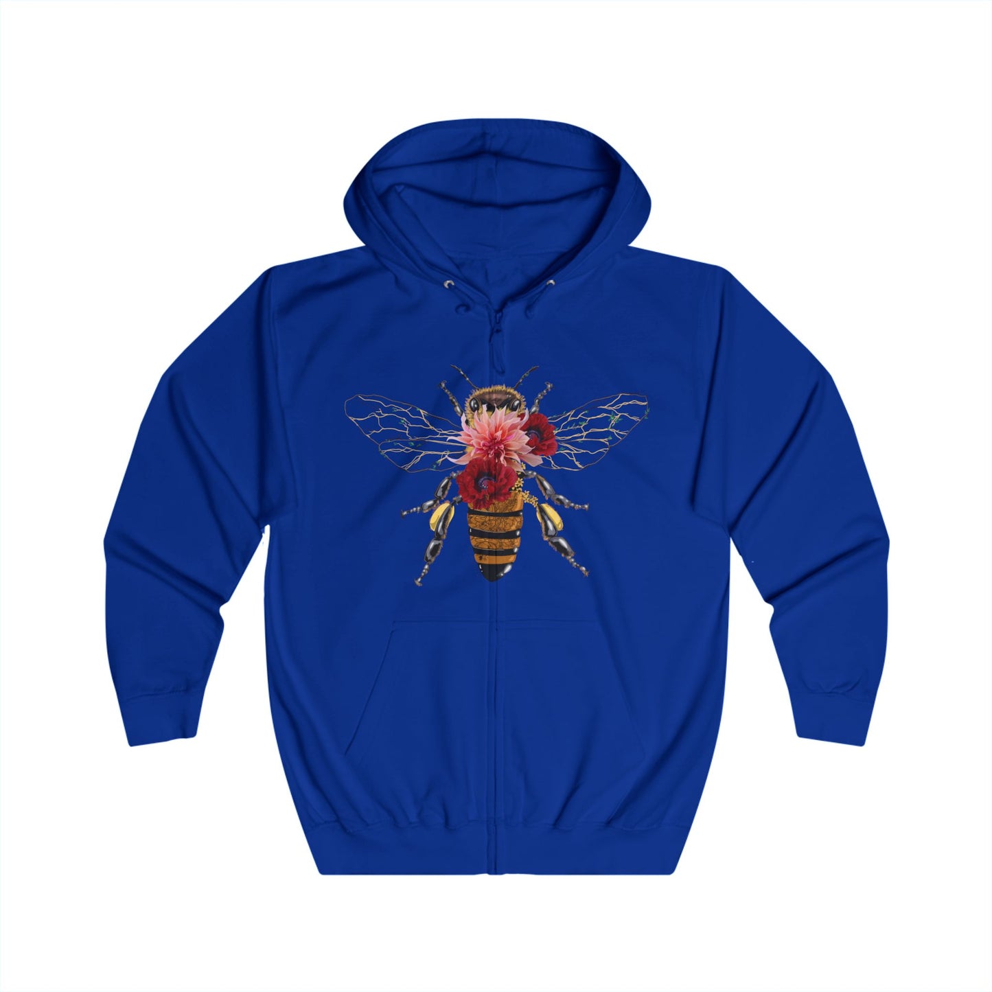 Queen Bee drawing by Lola Buckwald, OG Zip UP Hoodie