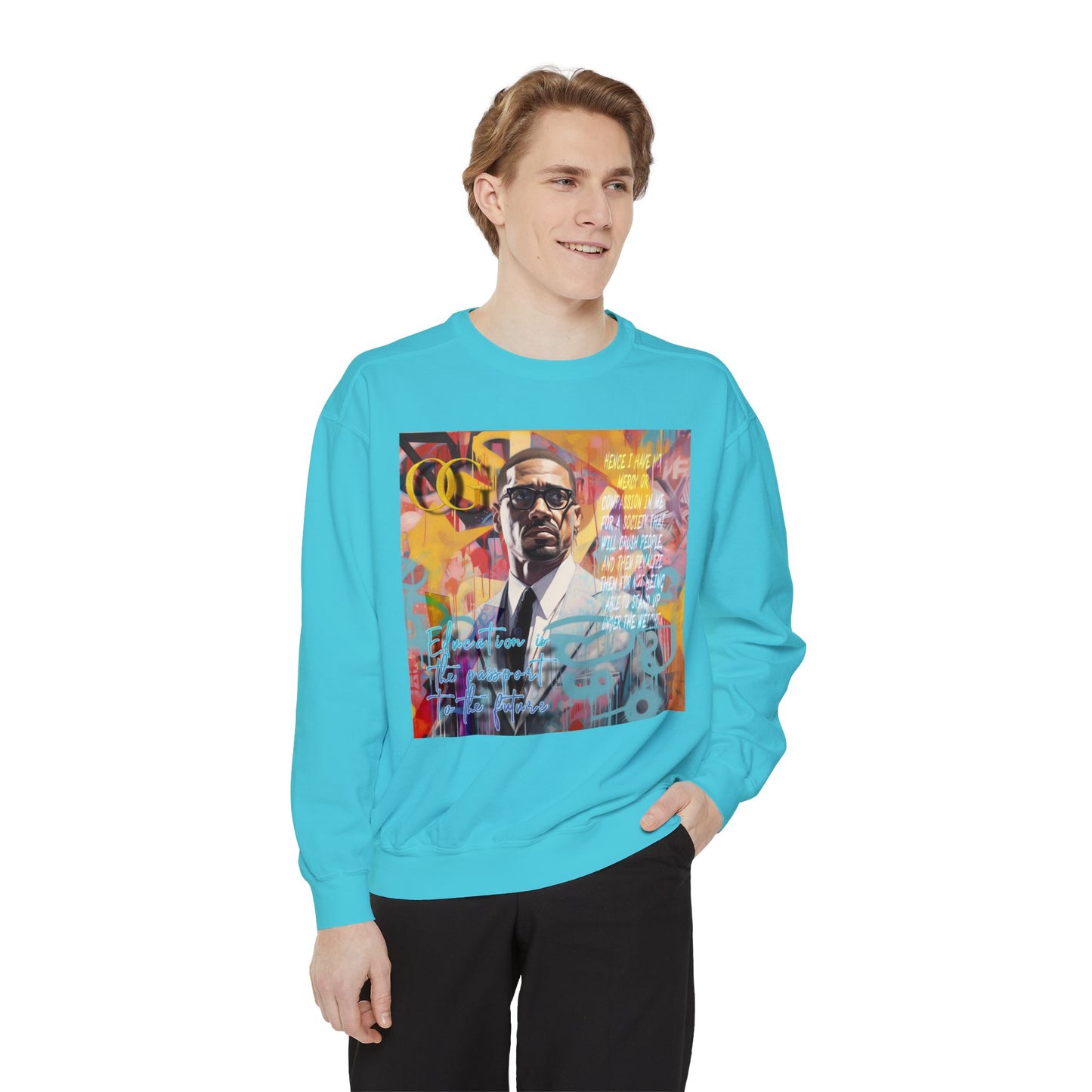 Malcolm X inspired graphic OG sweatshirt