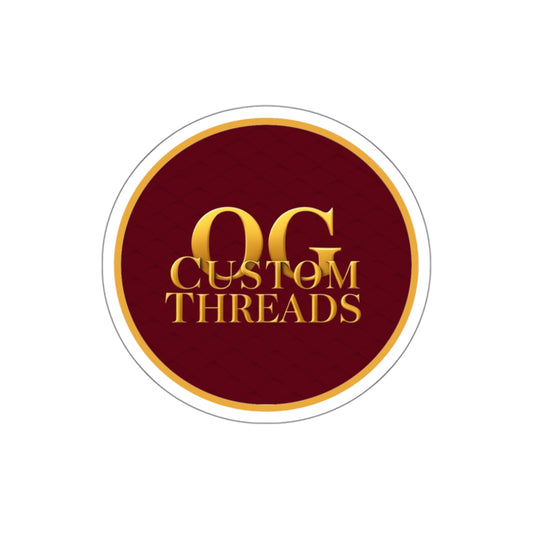 OG Custom Threads logo Die-Cut Stickers - Stylish Decor for Laptops, Water Bottles & More