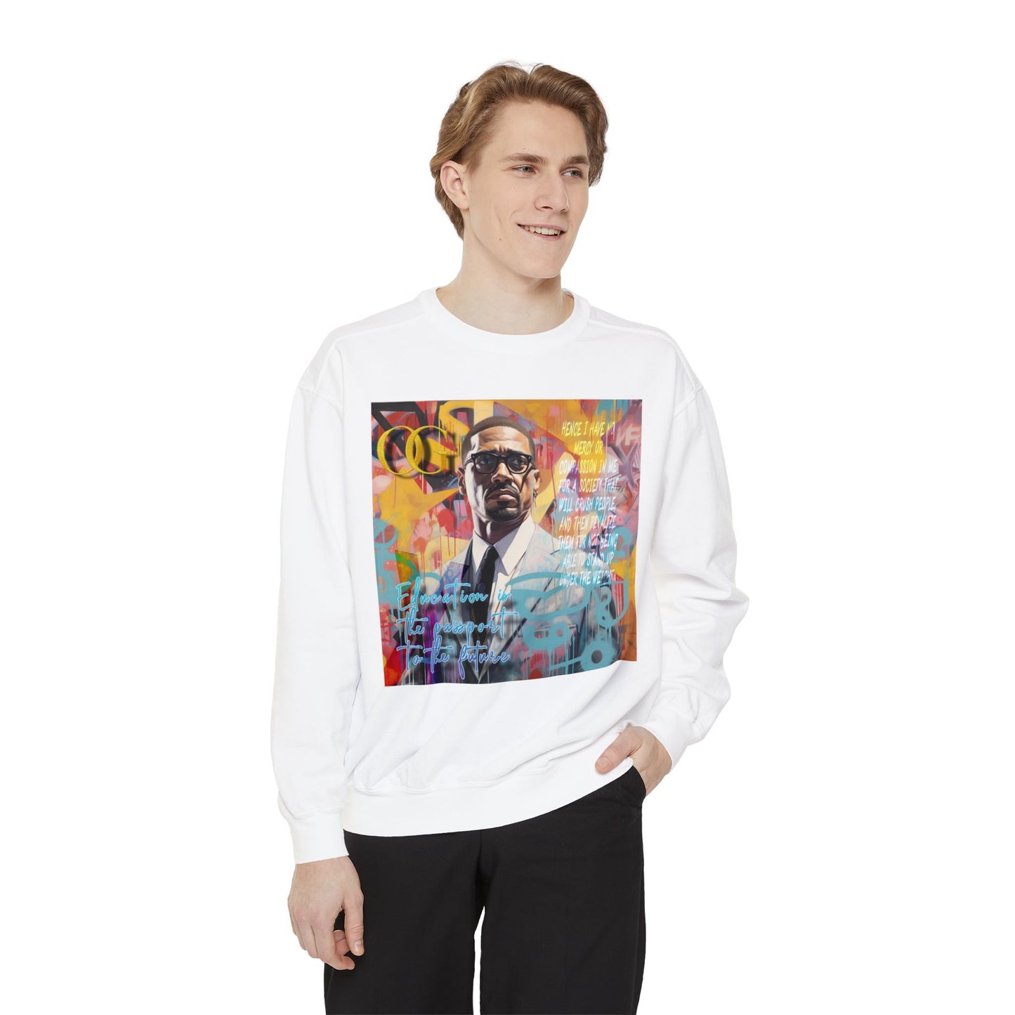 Malcolm X inspired graphic OG sweatshirt