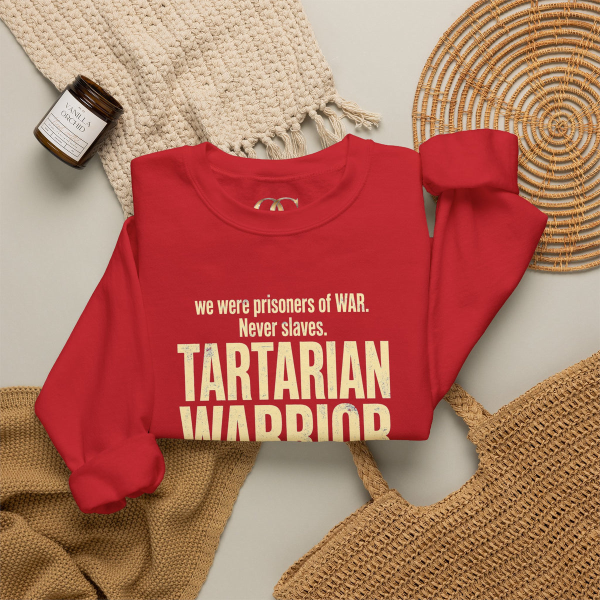 Tartarian Warrior Crewneck OG Sweatshirt — "We were prisoners of WAR. Never slaves."