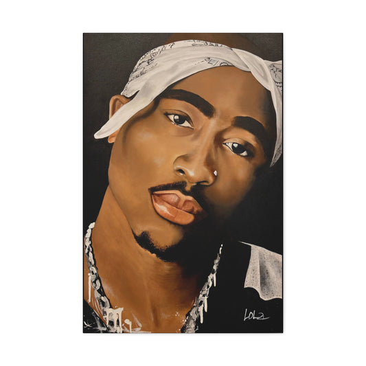 Tupac canvas print, original painting by Lola Buckwald
