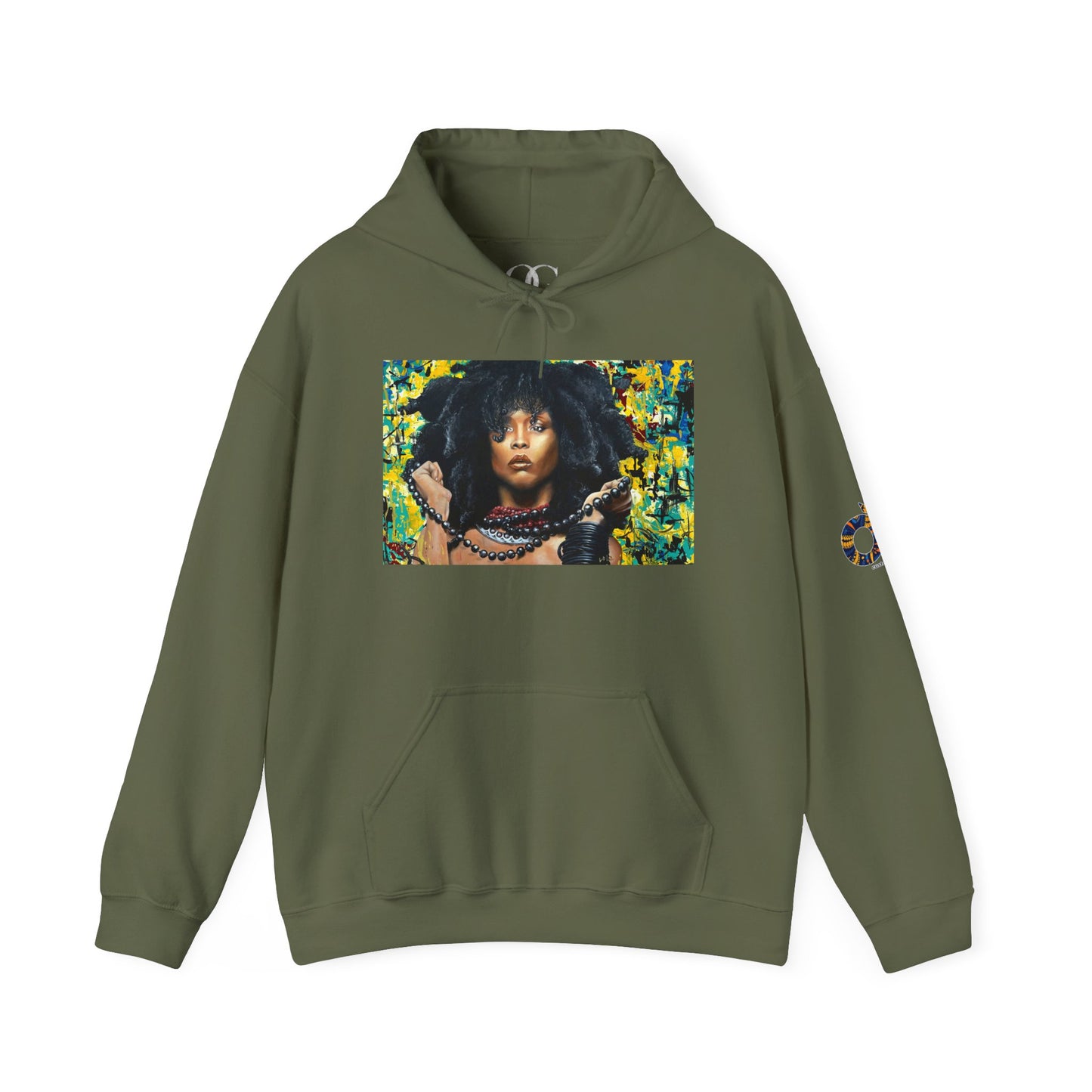 Erykah Badu painted by Lola Buckwald, OG hoodie