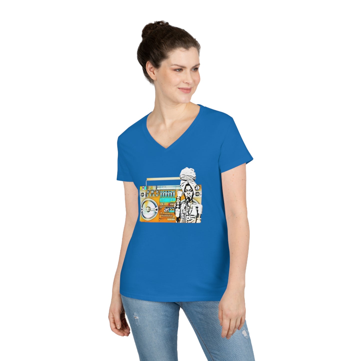 Badu’s Boom Box V-Neck OG T-Shirt