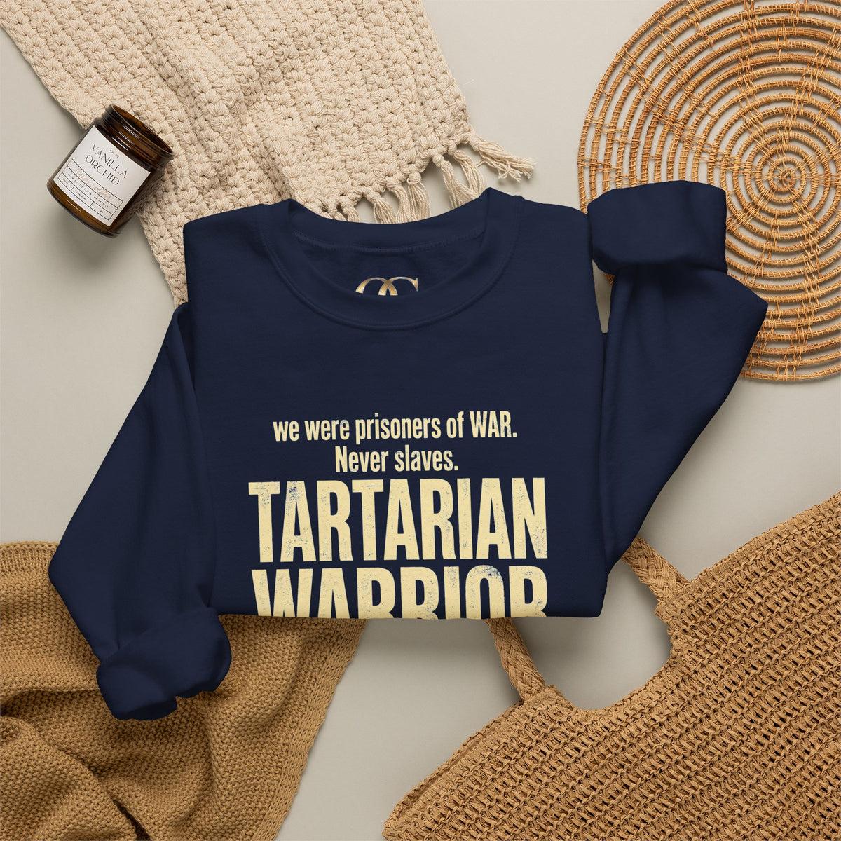 Tartarian Warrior Crewneck OG Sweatshirt — "We were prisoners of WAR. Never slaves."