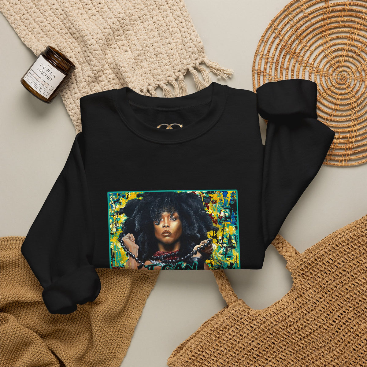 'Put Your Phone Down' OG Sweatshirt with Portrait Art by Lola Buckwald