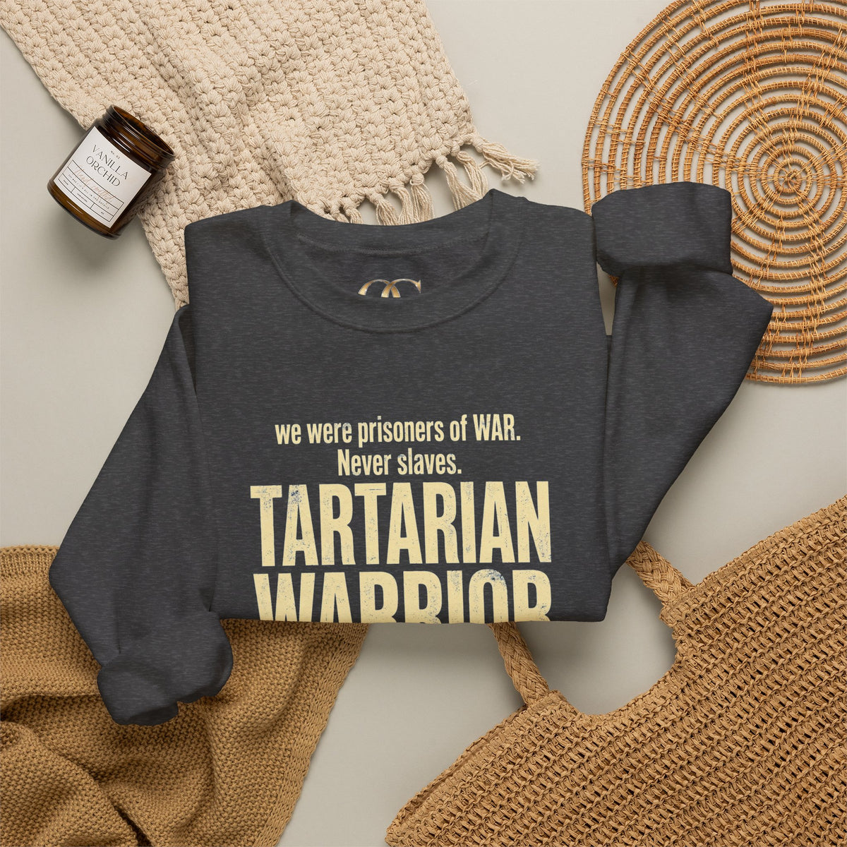 Tartarian Warrior Crewneck OG Sweatshirt — "We were prisoners of WAR. Never slaves."